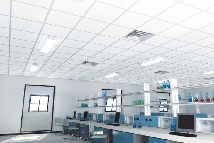 Phòng nghiên cứu, thí nghiệm cũng có thể sử dụng tấm trần nhôm Clip-in 600x600