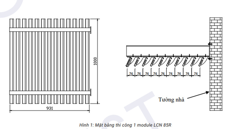 Xác định diện tích thi công lắp đặt phù hợp với 1 module, hay nhiều module lắp ghép lại với nhau