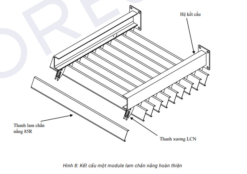 Lắp các thanh lam và khóa LCN còn lại kiểm tra lại toàn bộ hệ lam và bóc phim bảo vệ