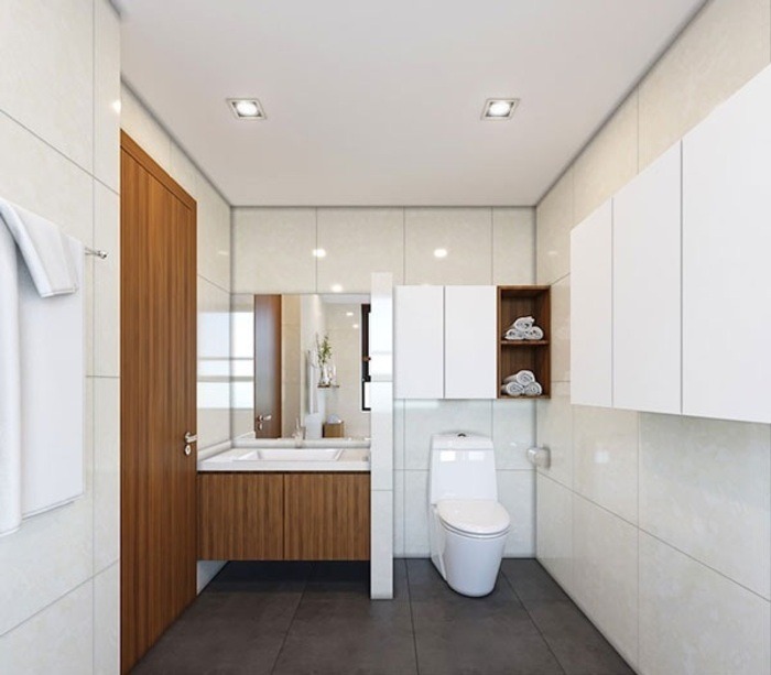 Trần thạch cao cho không gian nhà vệ sinh nhỏ hẹp