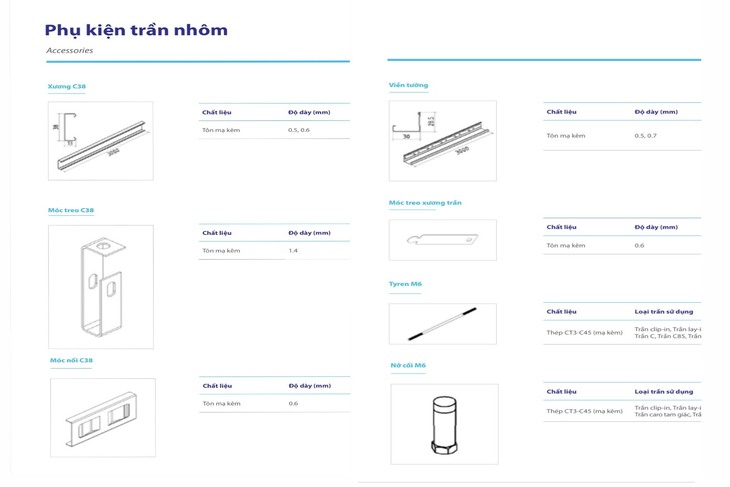 Phụ kiện trần nhôm