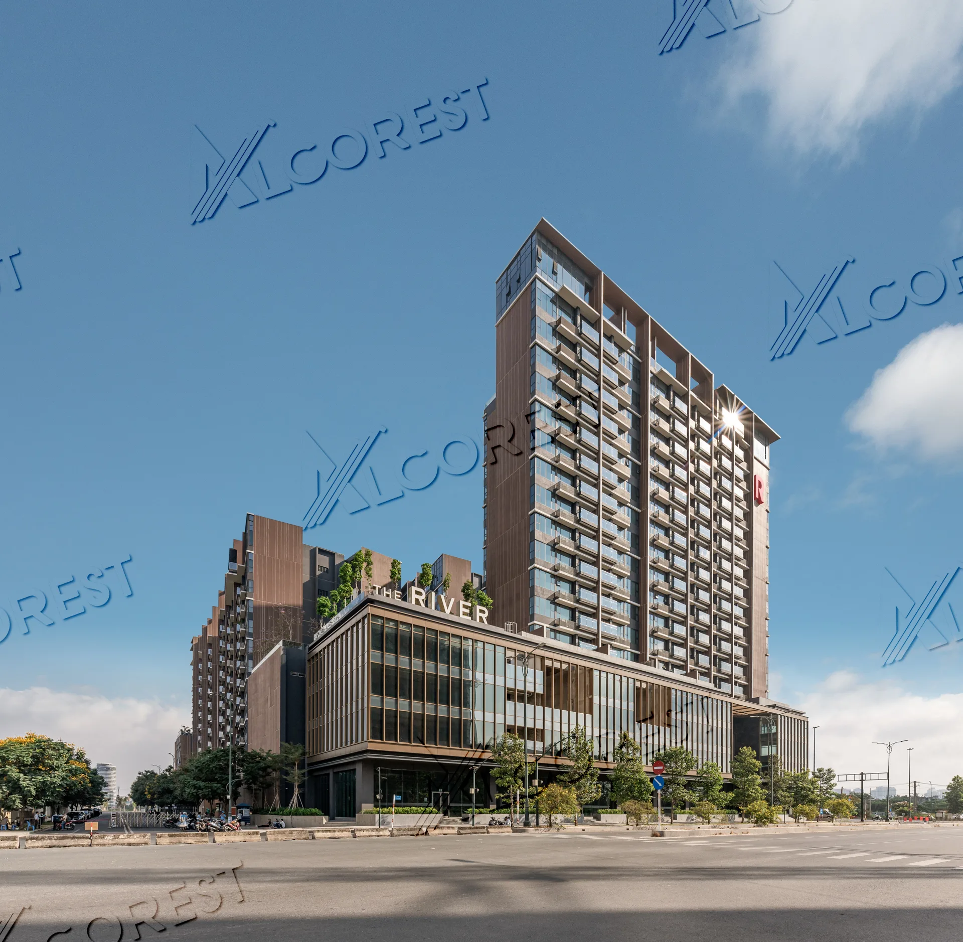 Tòa nhà River Thủ Thiêm sử dụng tấm ốp Alcorest với thiết kế độc đáo