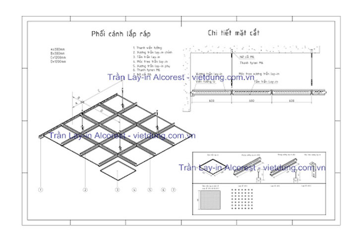 Cách làm trần nhôm thả: Hướng dẫn 6 bước thi công đầy đủ, chi tiết & 3 lưu ý quan trọng