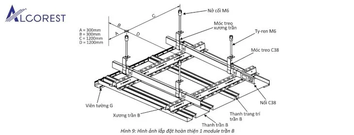Kiểm tra lại toàn bộ hệ trần và vệ sinh khu vực thi công