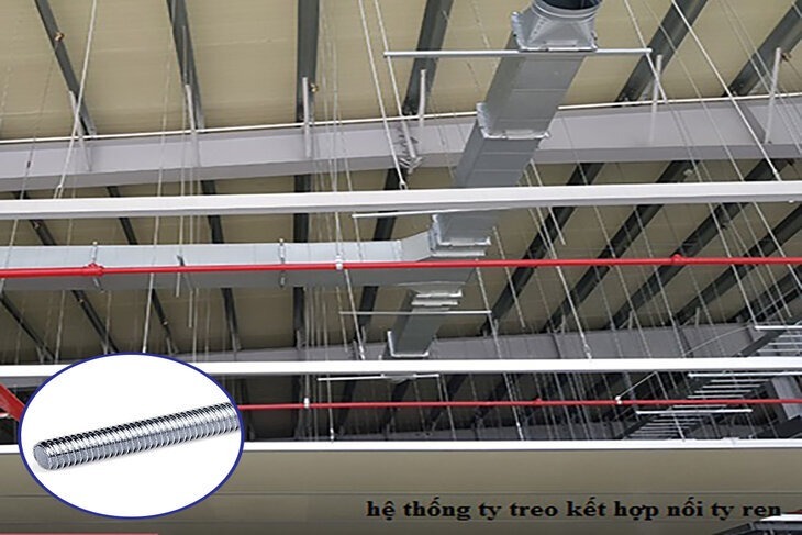 Quá trình thi công lắp đặt phần khung cho trần nhôm B-Shaped
