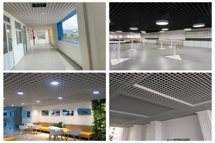 Hệ trần Caro vuông được ứng dụng trong nhiều công trình khác nhau