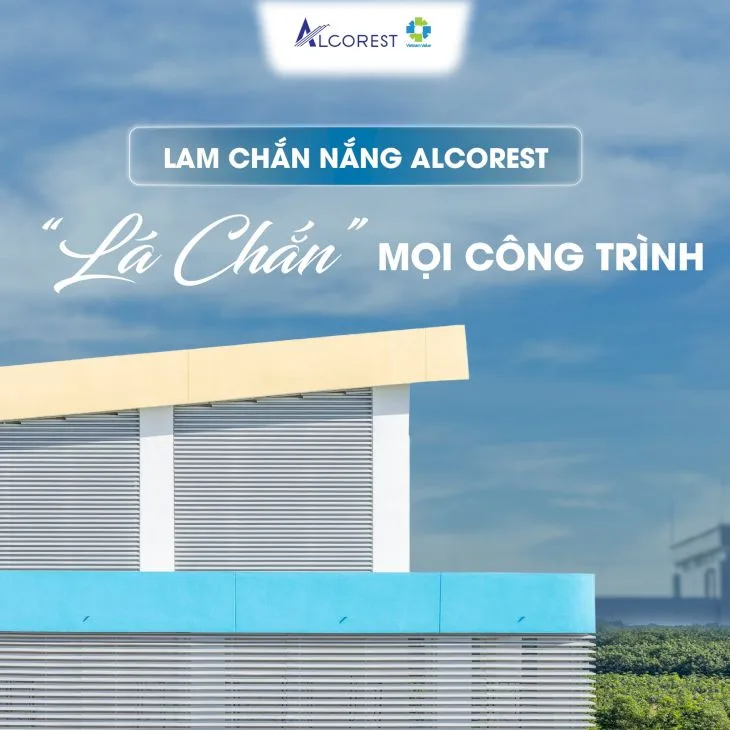 Lam chắn nắng nhôm có nhiều màu sắc, sử dụng cho các trung tâm thương mại