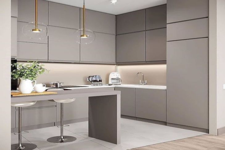 Sử dụng trong không gian nhà bếp, tấm Alu đem đến không gian hiện đại, mới lạ