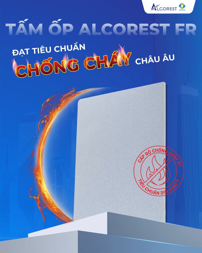 Tấm ốp Alcorest FR là vật liệu chống cháy tối ưu, nâng cao tiêu chuẩn an toàn cho không gian sống và làm việc