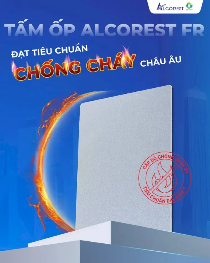 Tấm alu chống cháy Alcorest FR có cấu trúc lõi đặc biệt