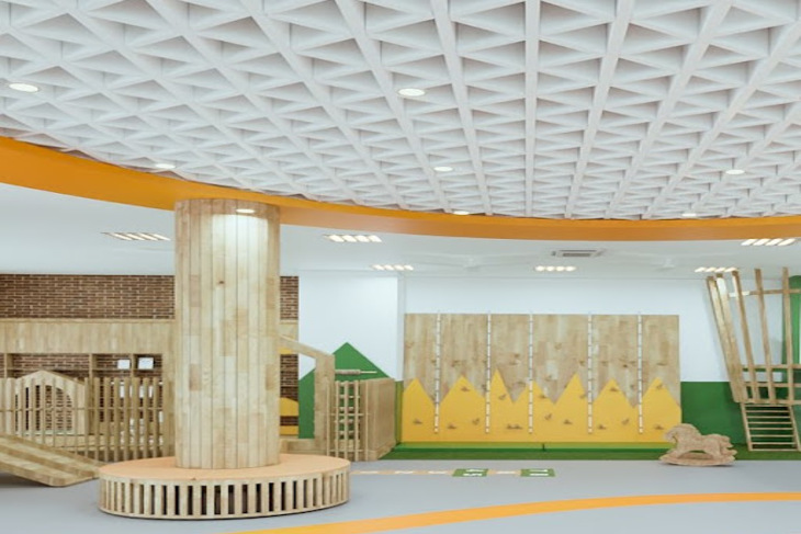 Trần nhôm Caro tam giác