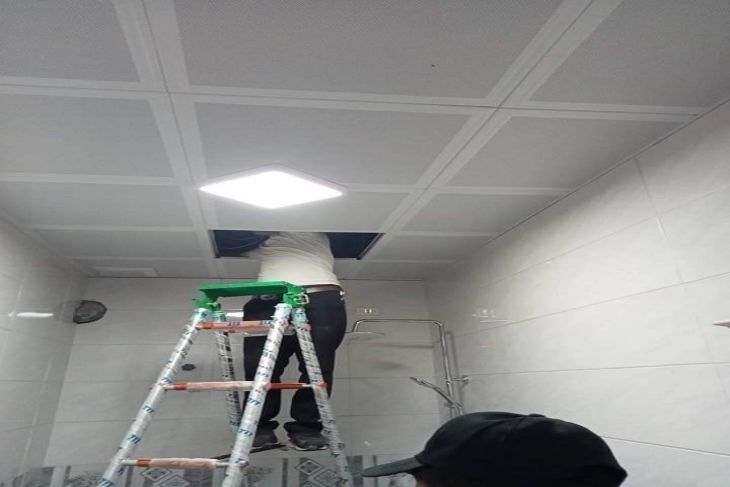 Clip-in 600x600 cũng có thể sử dụng làm trần trong các không gian nhỏ hẹp như nhà tắm, phòng ngủ