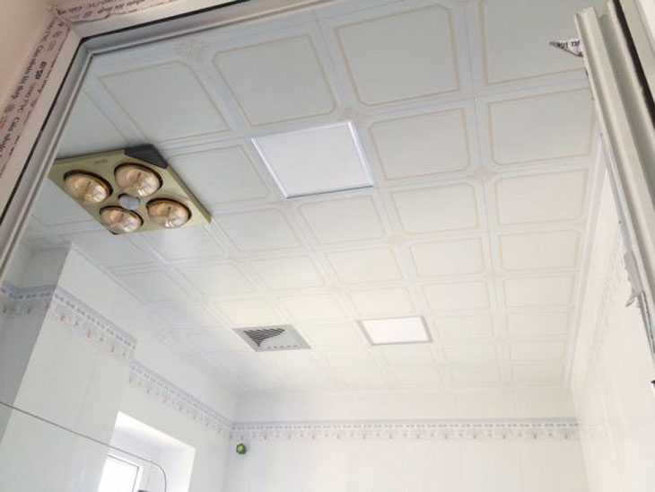 Trần nhôm thả tấm thả trong khu vực nhà vệ sinh