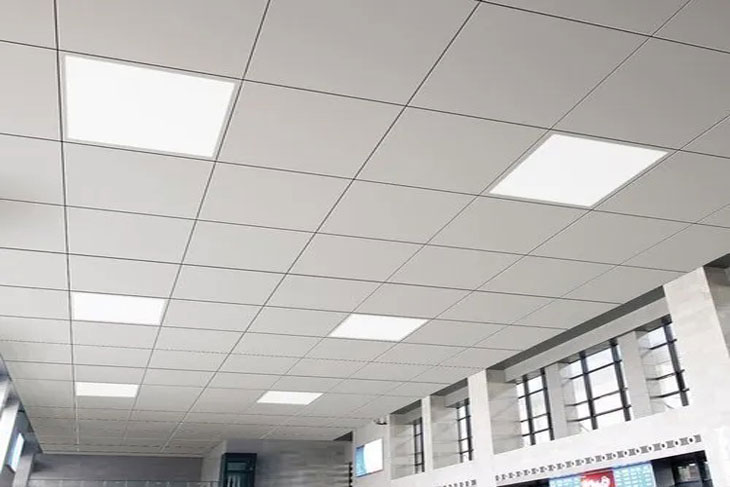 Trần nhôm Lay-in kích thước 600x600 trong thi công trần