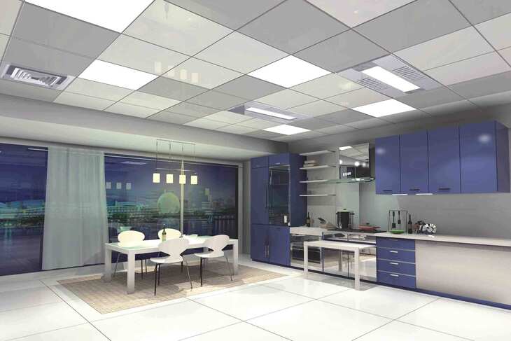 Tấm trần phù hợp với không gian kiến trúc nhà ở gia đình nhờ có nhiều tính năng ưu việt, an toàn với sức khỏe người dùng