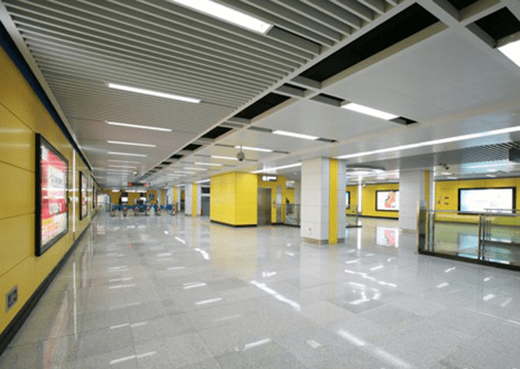 Trần nhôm Square-box tại ga tàu
