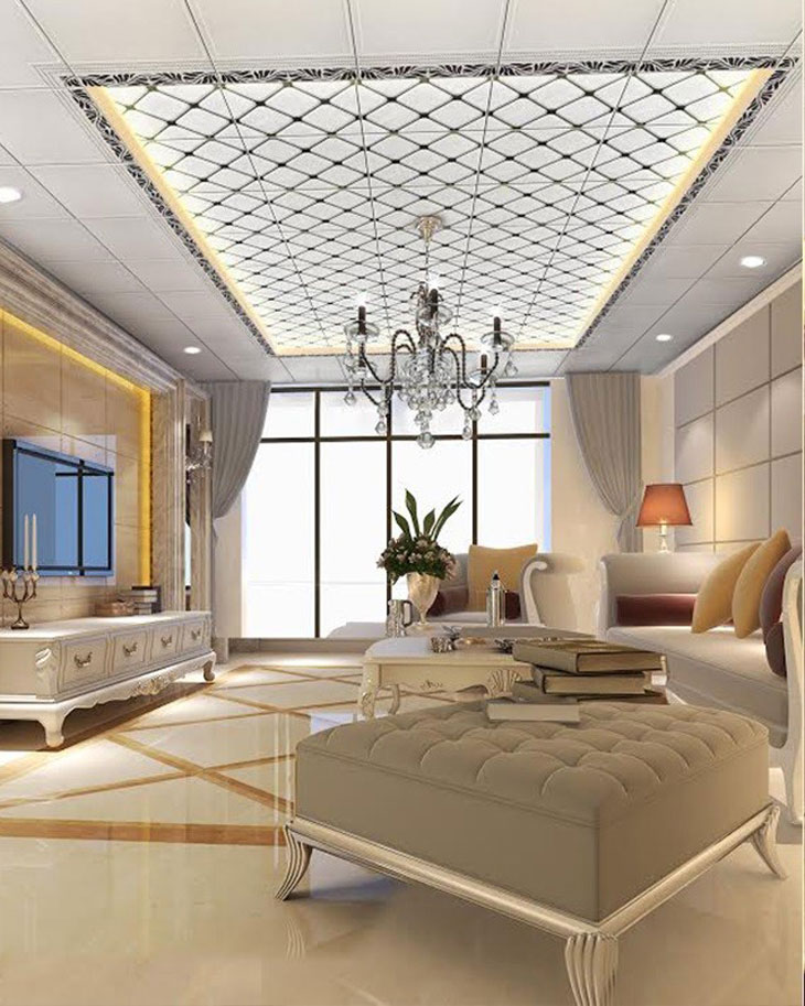 Trần nhôm thả màu ánh kim kích thước 600×600