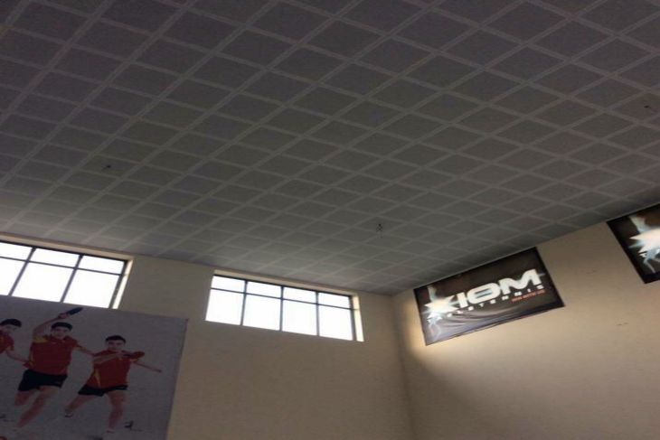 Trần nhôm Clip-in sử dụng trong trung tâm thể dục, thể thao có khả năng tiêu âm, giảm độ vang tốt