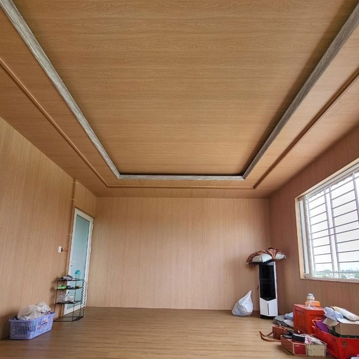 Trần nhựa giả gỗ nano thường được ứng dụng trong căn hộ