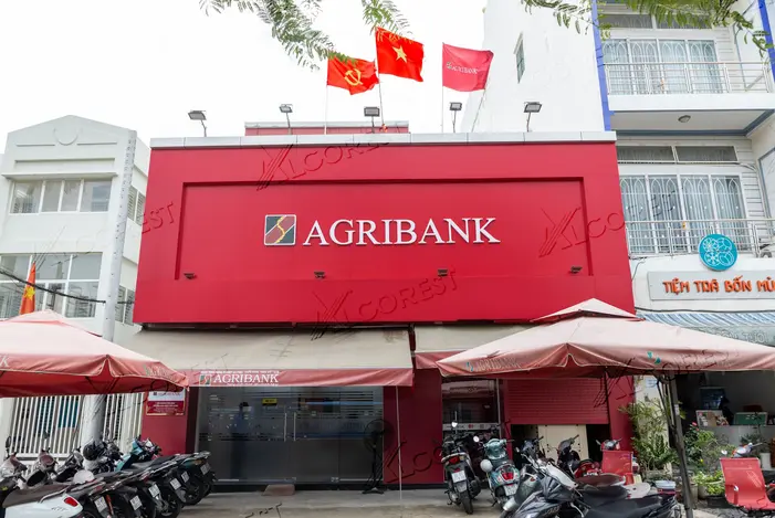 Ngân hàng Agribank sử dụng Tấm ốp alu Alcorest để làm bảng hiệu alu chữ nổi cho 2,300 chi nhánh và phòng giao dịch trên toàn quốc