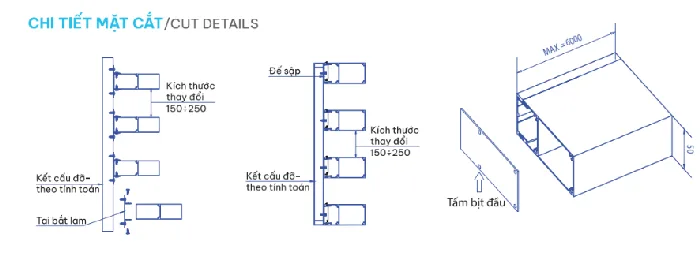 Lam nhôm hình hộp có cấu trúc nguyên khối vững chắc giúp sản phẩm có độ bền cao, ít bị hư hỏng khi sử dụng