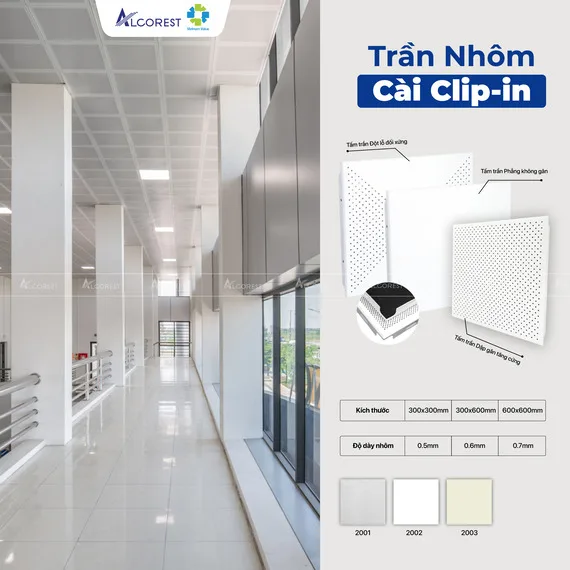 Thiết kế các lỗ nhỏ trên tấm trần mang đến khả năng thoát hơi, thông khí hiệu quả 